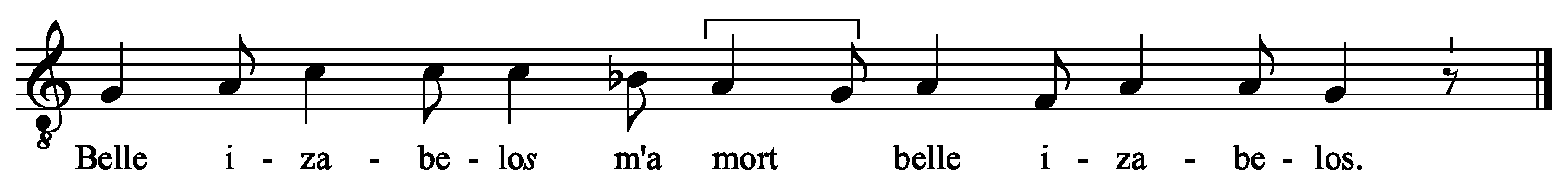 Refrain musical notation